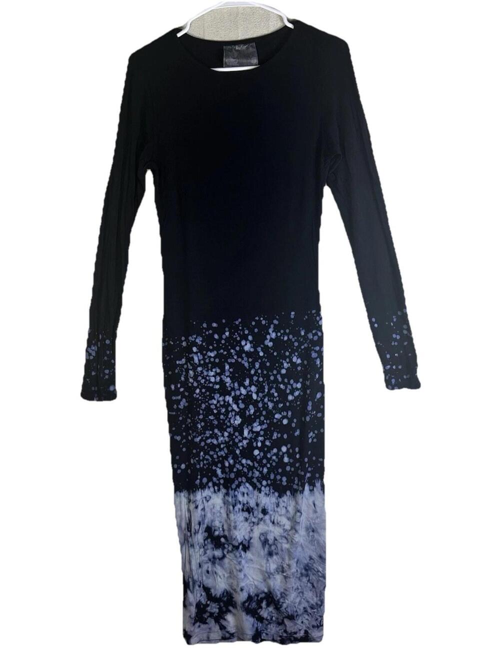 Young Fabulous & Broke Whimsygoth Splatter Dye Midi Dress Medium long sleeve